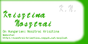 krisztina nosztrai business card